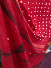 Load image into Gallery viewer, Merino Wool Bandhani Shawl Red