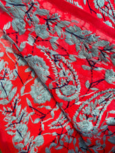 Load image into Gallery viewer, Rust Red x Grey Large Handmade Georgette Wrap / Throw