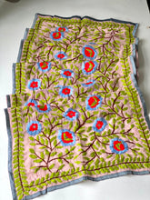 Load image into Gallery viewer, Grey x Green Mini Georgette Neck Scarf / Wrap