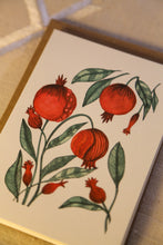 Load image into Gallery viewer, Pack of 5 Greeting Cards POMEGRANATES