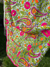 Load image into Gallery viewer, Steel Grey Metallic x Orange Large Handmade Chanderi Silk Wrap / Throw
