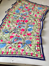 Load image into Gallery viewer, Light Green x Blue Mini Georgette Neck Scarf / Wrap