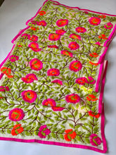 Load image into Gallery viewer, Pink x Green Mini Georgette Neck Scarf / Wrap