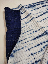 Load image into Gallery viewer, Indigo Shibori Kantha Quilt | Lightweight Cotton