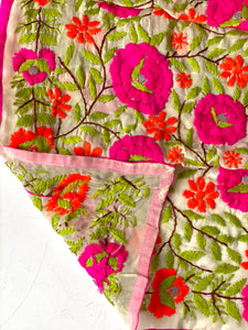 Pink x Orange Mini Georgette Neck Scarf / Wrap