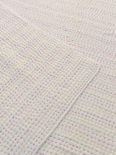 Load image into Gallery viewer, Natural White w Multicoloured Stitching Kantha Quilt | Lightweight Cotton