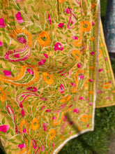 Load image into Gallery viewer, Mellow Yellow Large Handmade Chanderi Silk Wrap / Throw