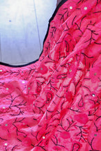 Load image into Gallery viewer, Neon Pink Large Handmade Chanderi Silk Wrap / Throw