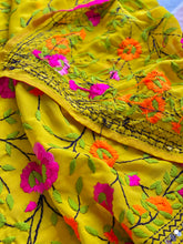 Load image into Gallery viewer, Yellow x Green Handmade Georgette Wrap / Throw