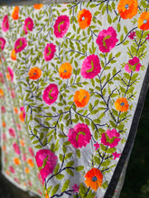 Load image into Gallery viewer, Pearl White x Pink Large Handmade Chanderi Silk Wrap / Throw