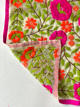Load image into Gallery viewer, Pink x Green Mini Georgette Neck Scarf / Wrap