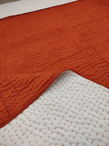 Block Coloured Kantha Quilts | Lightweight Cotton | Multicolour
