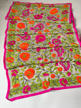 Load image into Gallery viewer, Pink x Green Mini Georgette Neck Scarf / Wrap