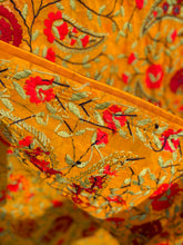 Load image into Gallery viewer, Turmeric Yellow x Red Large Handmade Georgette Wrap / Throw