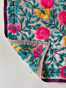 Pink x Teal Mini Georgette Neck Scarf / Wrap