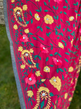 Load image into Gallery viewer, Deep Pink x Teal Large Handmade Georgette Wrap / Throw