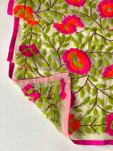 Pink x Green Mini Georgette Neck Scarf / Wrap