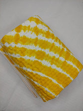 Load image into Gallery viewer, Yellow Tie &amp; Dye Kantha Quilt | Lightweight Cotton