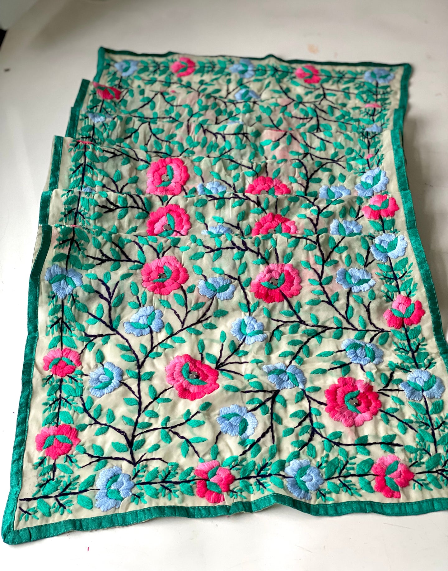 Pink x Grey Mini Georgette Neck Scarf / Wrap