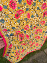Load image into Gallery viewer, Light Amber Large Handmade Chanderi Silk Wrap / Throw