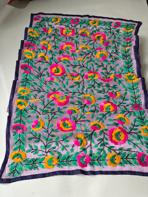 Pink x Yellow Mini Georgette Neck Scarf / Wrap