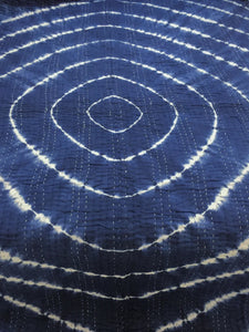 Indigo Tie & Dye Kantha Quilt | Lightweight Cotton