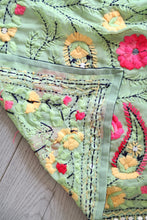 Load image into Gallery viewer, Light Green x Pink Large Handmade Georgette Wrap / Throw