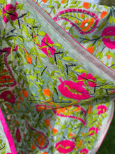 Load image into Gallery viewer, Steel Grey Metallic x Orange Large Handmade Chanderi Silk Wrap / Throw