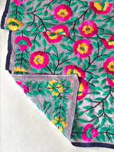 Load image into Gallery viewer, Pink x Teal Mini Georgette Neck Scarf / Wrap