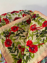 Load image into Gallery viewer, Ecru x Red Large Handmade Chanderi Silk Wrap / Throw