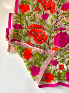 Pink x Orange Mini Georgette Neck Scarf / Wrap