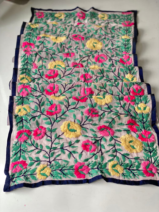 Pink x Cream Mini Georgette Neck Scarf / Wrap