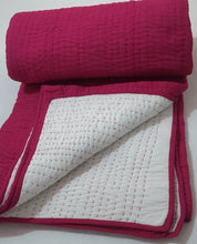 Load image into Gallery viewer, Block Coloured Kantha Quilts | Lightweight Cotton | Multicolour