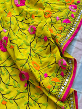 Load image into Gallery viewer, Yellow x Green Handmade Georgette Wrap / Throw