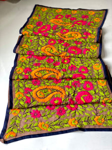Almond x Orange Mini Georgette Neck Scarf / Wrap