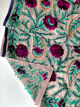 Load image into Gallery viewer, Purple x Teal Mini Georgette Neck Scarf / Wrap