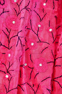 Neon Pink Large Handmade Chanderi Silk Wrap / Throw