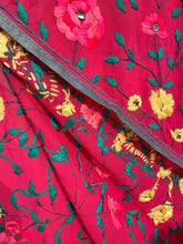 Load image into Gallery viewer, Deep Pink x Teal Large Handmade Georgette Wrap / Throw