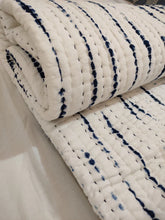 Load image into Gallery viewer, Indigo Shibori Kantha Quilt | Lightweight Cotton