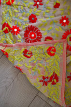 Load image into Gallery viewer, Beige x Red Large Handmade Georgette Wrap / Throw