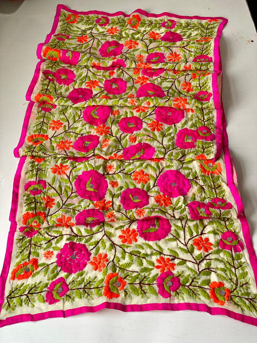 Pink x Orange Mini Georgette Neck Scarf / Wrap