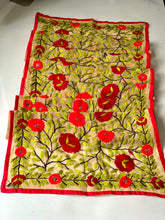 Load image into Gallery viewer, Beige x Red Mini Georgette Neck Scarf / Wrap