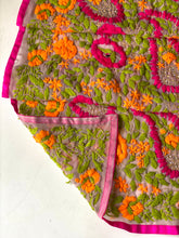 Load image into Gallery viewer, Orange x Green Mini Georgette Neck Scarf / Wrap