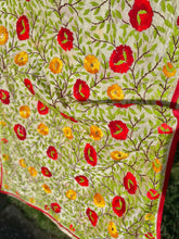 Load image into Gallery viewer, Cream x Yellow Large Handmade Chanderi Silk Wrap / Throw