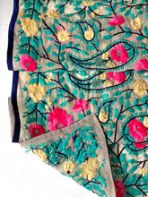 Load image into Gallery viewer, Teal x Pink Mini Georgette Neck Scarf / Wrap