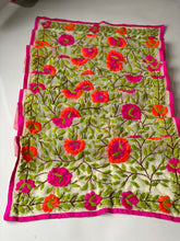 Load image into Gallery viewer, Pink x Green Mini Georgette Neck Scarf / Wrap