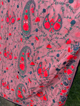 Load image into Gallery viewer, Pink x Teal Large Handmade Georgette Wrap / Throw