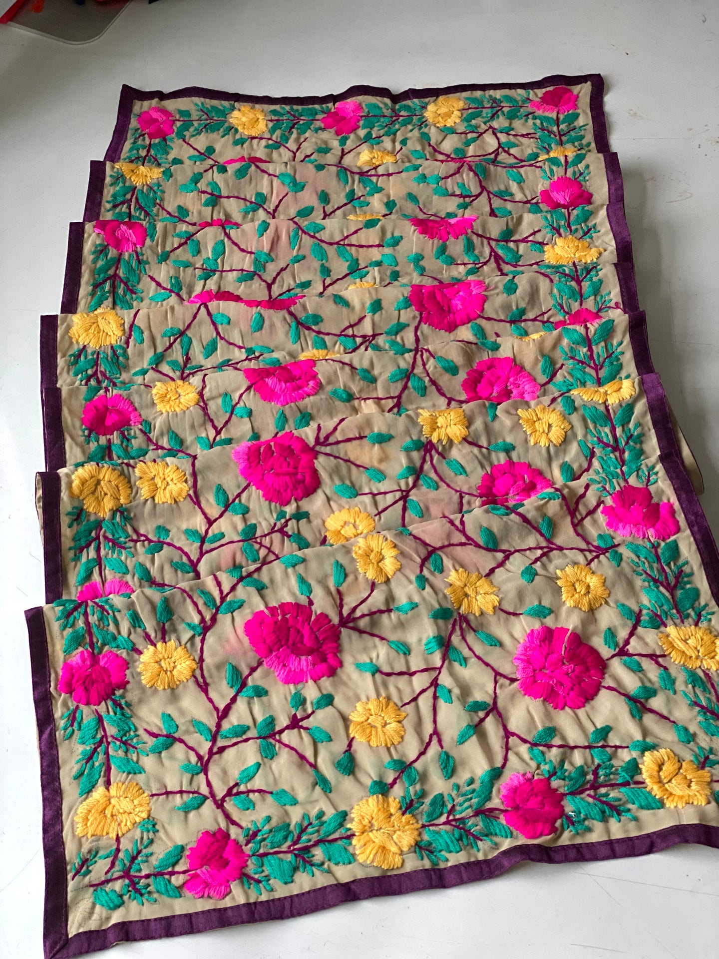 Mocha x Teal Mini Georgette Neck Scarf / Wrap