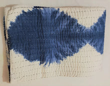 Load image into Gallery viewer, Indigo Shibori Kantha Quilt | Lightweight Cotton