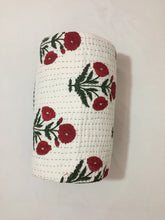 Load image into Gallery viewer, Floral Handprint Kantha Quilt | Lightweight Cotton